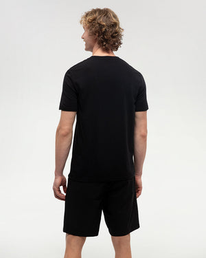 Black-Crew-Neck-Graphic-Shortsleeve-T-Shirt