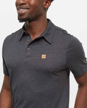 Black-Mens-Short-Sleeve-Polo-Neck-T-Shirt