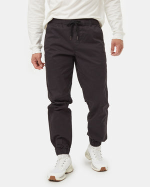 Black-Mens-Twill-Joggers