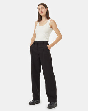 Black-Mid-Rise-Full-Length-Wide-Front-Pleat-Pants