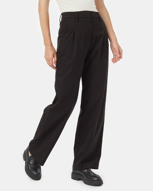 Black-Mid-Rise-Full-Length-Wide-Front-Pleat-Pants