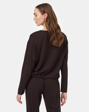 Black-Notch-Crew-Neck-Drawcord-Long-Sleeve-Top