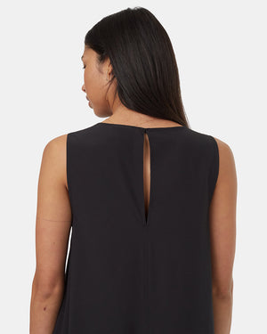 Black-Relaxed-A-line-Sleeveless-Midi-Dress