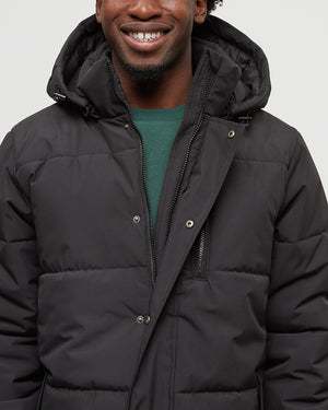 Black-Water-Repellent-Hooded-Puffer-Parka