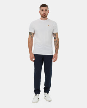 Blue-Mid-Rise-Full-Length-Tapered-Sweatpants