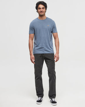 Blue-Recycled-Polyester-Crew-Neck-Tee