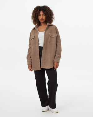 Brown-Boucle-Oversized-Fit-Fleece-Jacket