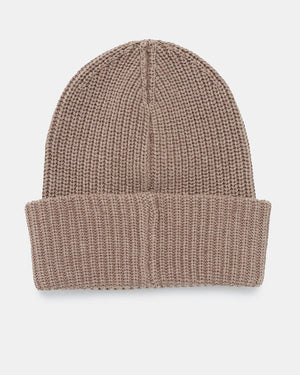 Brown-Organic-Cotton-Ribbed-Double-Fold-Beanie