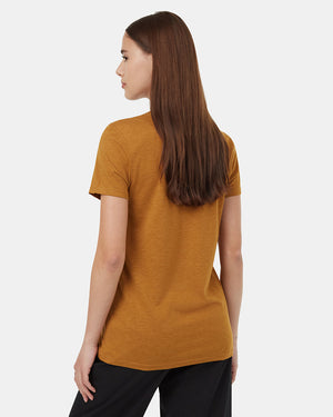 Brown-Recycled-Polyester-Crew-Neck-T-Shirt