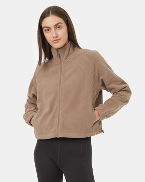 Brown-Recycled-Polyester-Mock-Neck-Full-Zip-Sweater