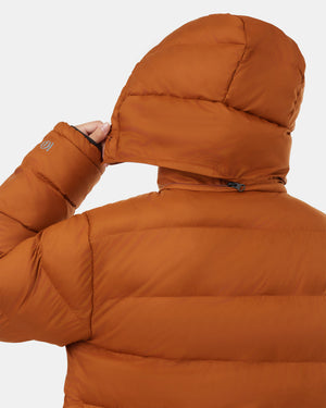 Brown-Water-Resistant-Mid-Length-Puffer-Jacket