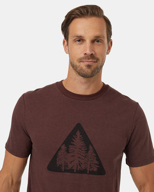 Burgundy-Crew-Neck-Graphic-Shortsleeve-T-Shirt