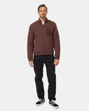 Burgundy-Mock-Neck-Relaxed-Fit-Fleece-Zip-Up