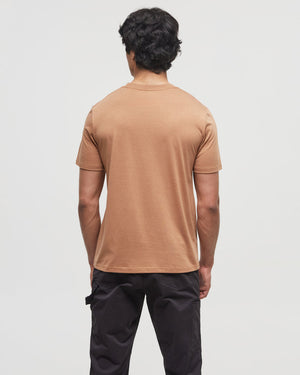 Camel-Crew-Neck-Graphic-Shortsleeve-T-Shirt