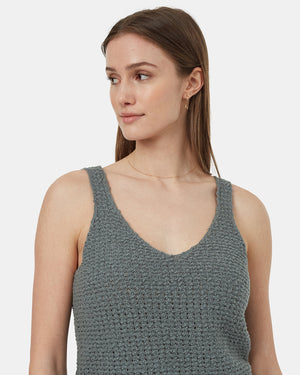 Green-Cotton-V-Neck-Sweater-Tank-Top