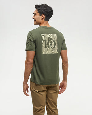 Green-Crew-Neck-Graphic-Shortsleeve-T-Shirt