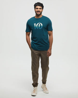 Green-Crew-Neck-Graphic-Shortsleeve-T-Shirt