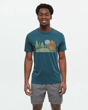 Green-Crew-Neck-Graphic-Shortsleeve-T-Shirt