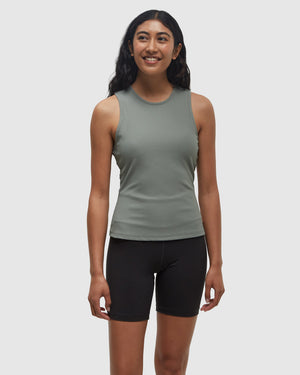 Green-High-Neck-Slim-Fit-Quick-dry-Tank-Top