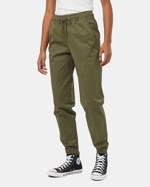 Green-Mid-Rise-Full-Length-Tapered-Sweatpants