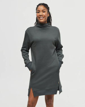 Green-Mock-Neck-Sweater-Dress