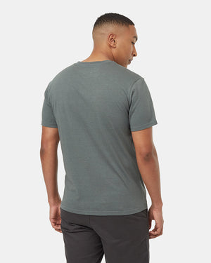 Green-V-Neck-Short-Sleeve-T-Shirt