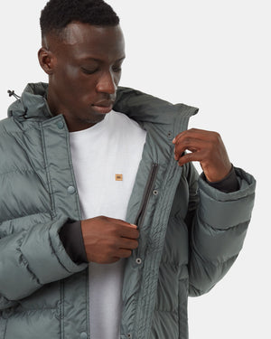 Green-Water-Resistant-Mid-Length-Puffer-Jacket