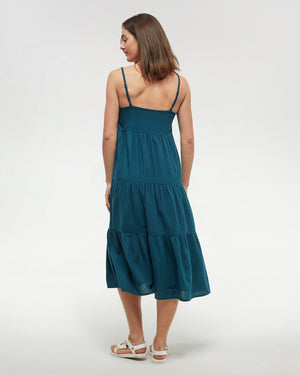 Green-Womens-Hemp-Tiered-Cami-Dress