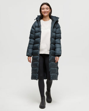 Green-Womens-Long-Puffer-Jacket