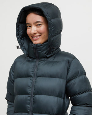 Green-Womens-Long-Puffer-Jacket