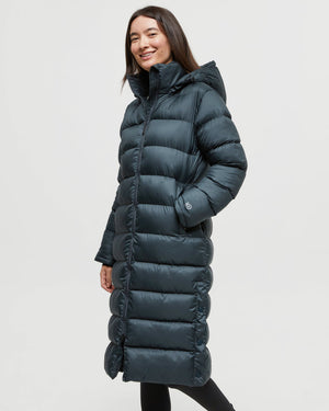 Green-Womens-Long-Puffer-Jacket