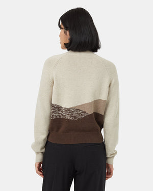 Oatmeal-Brown-Organic-Cotton-Jacquard-Sweater