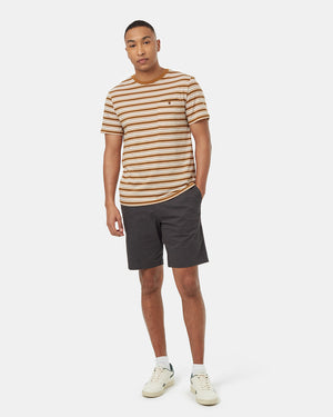 Oatmeal-Crew-Neck-Shortsleeve-Striped-T-Shirt