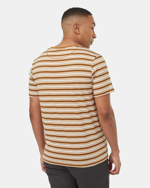 Oatmeal-Crew-Neck-Shortsleeve-Striped-T-Shirt