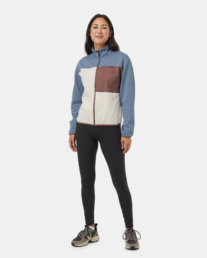 Oatmeal-Mock-Neck-Color-Block-Fleece-Zip-Up