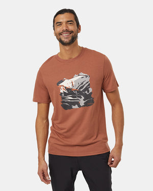 Orange-Crew-Neck-Graphic-Shortsleeve-T-Shirt