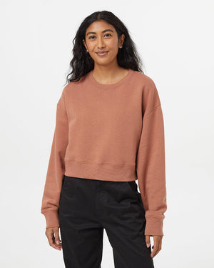 Orange-Crew-Neck-Oversized-Cropped-Sweatshirt