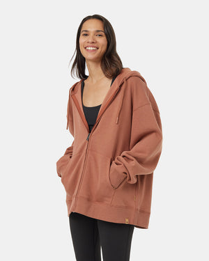 Orange-Womens-Eco-Friendly-Hooded-Zip-up