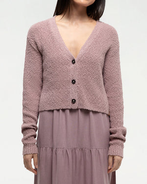 Pink-Relaxed-Drop-Shoulder-Cardigan-Sweater