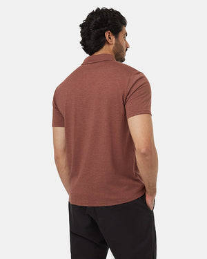 Red-Mens-Short-Sleeve-Polo-Neck-T-Shirt