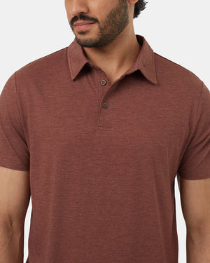 Red-Mens-Short-Sleeve-Polo-Neck-T-Shirt