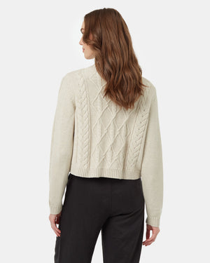 Oatmeal-Organic-Cotton-V-Neck-Cropped-Cardigan