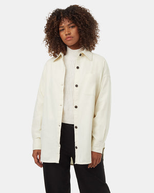 White-Womens-Organic-Cotton-Longsleeve-Button-Down