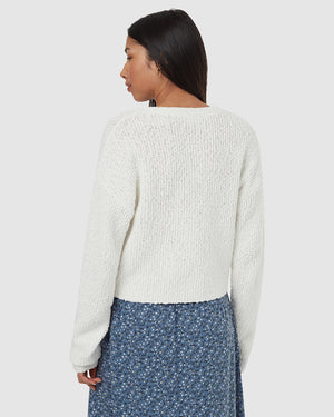 White-Relaxed-Drop-Shoulder-Cardigan-Sweater