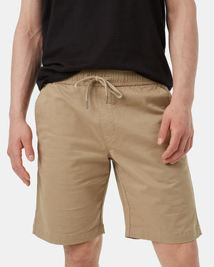 Beige Casual Shorts