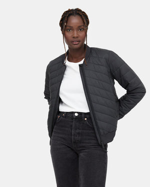 Black  Women's Insulated Bomber Jacket