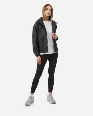 Black Women's Recycled Polyester Zip-Up