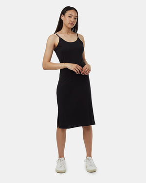 Black-Womens-Tank-Slit-Dress