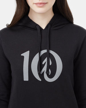 Black Graphic Pullover Hoodie