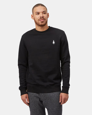 Black Men's Long Sleeve Crew Neck Sweatshirt